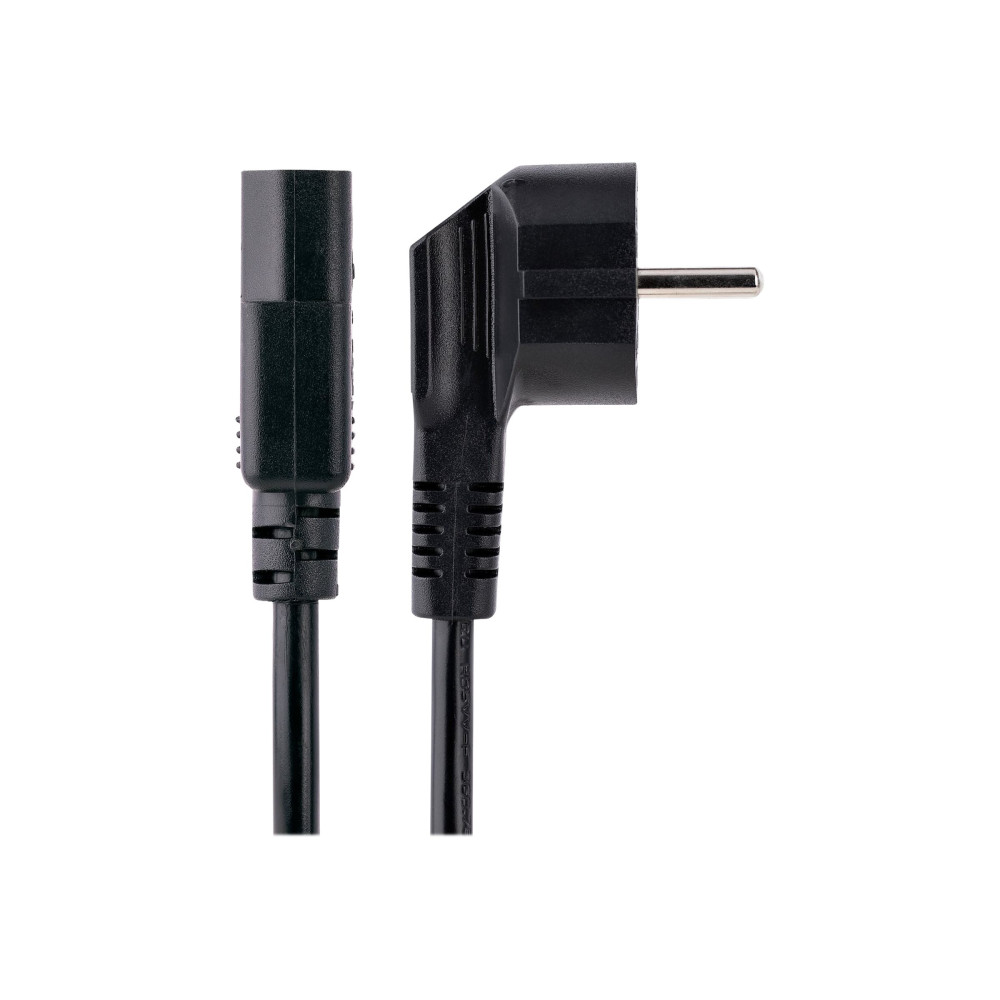 Produktbild för StarTech.com 3m (10ft) Computer Power Cord, 18AWG, EU Schuko to C13 Power Cord, 10A 250V, Black Replacement AC Cord, TV/Monitor Power Cable, Schuko CEE 7/7 to IEC 60320 C13 Power Cord - PC Power Supply Cable (713E-3M-POWER-CORD) - strömkabel - power CEE 7