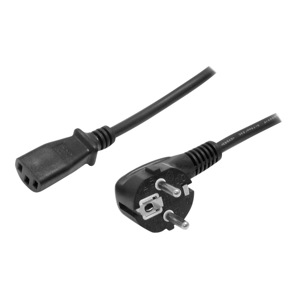 Produktbild för StarTech.com 3m (10ft) Computer Power Cord, 18AWG, EU Schuko to C13 Power Cord, 10A 250V, Black Replacement AC Cord, TV/Monitor Power Cable, Schuko CEE 7/7 to IEC 60320 C13 Power Cord - PC Power Supply Cable (713E-3M-POWER-CORD) - strömkabel - power CEE 7