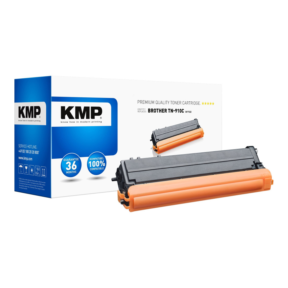 Produktbild för KMP B-T122 - cyan - kompatibel - tonerkassett (alternativ för: Brother TN910C)