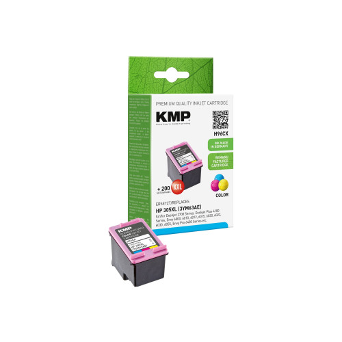 KMP KMP H96CX - Lång livslängd - färg (cyan, magenta, gul) - kompatibel - återanvänd - bläckpatron (alternativ för: HP 305XL)