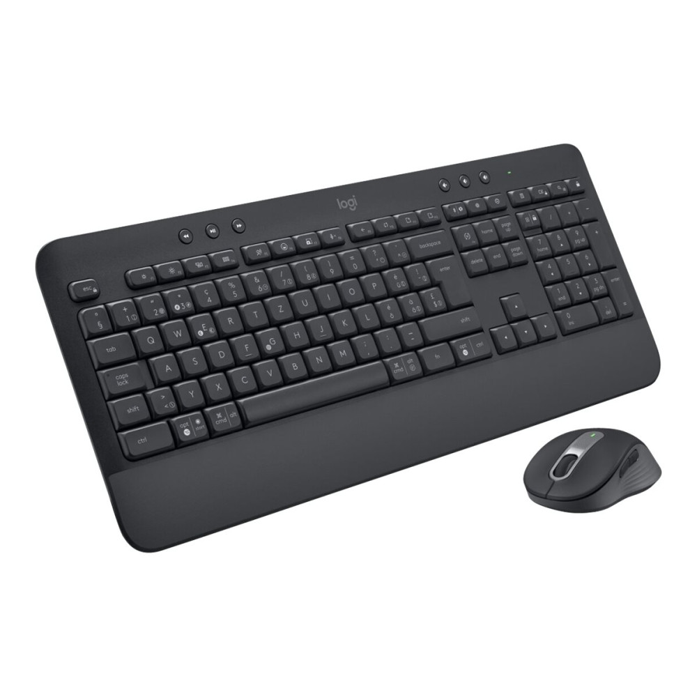 Produktbild för Logitech Signature MK650 Combo for Business - sats med tangentbord och mus - QWERTY - brittisk - grafit Inmatningsenhet
