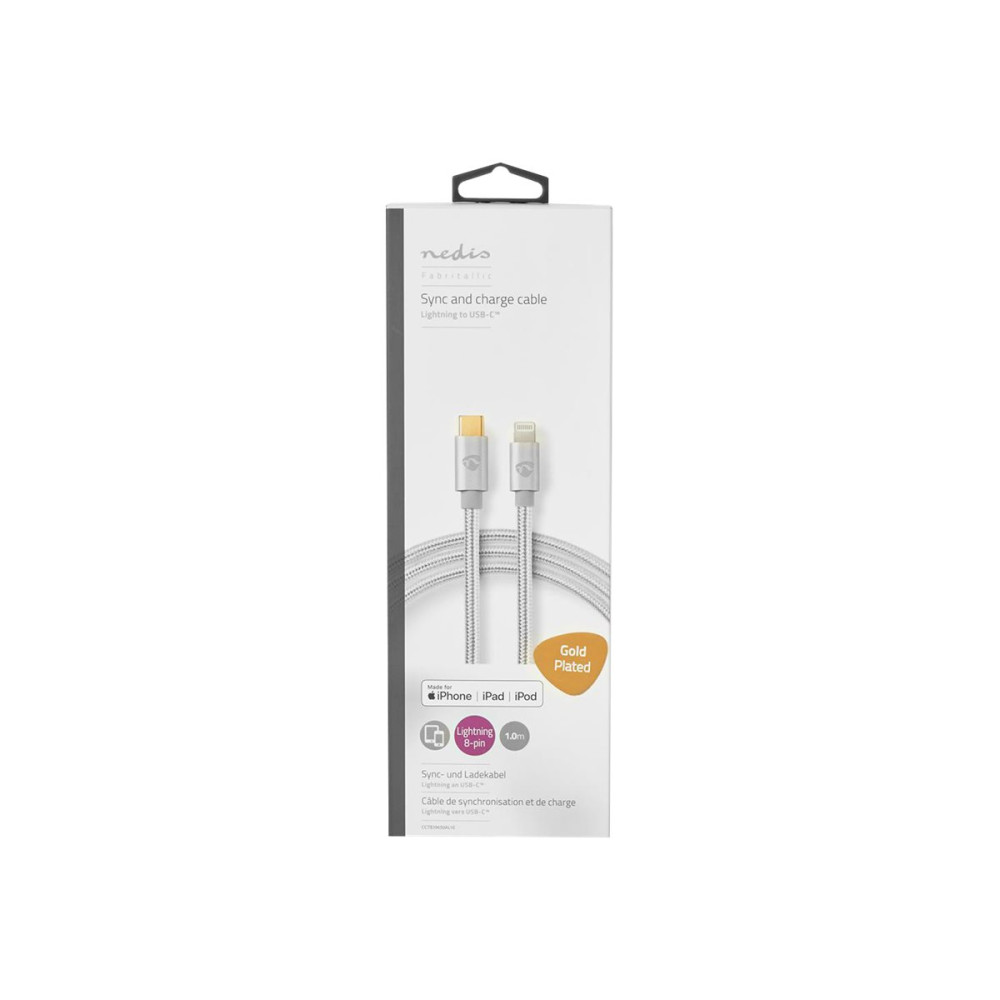 Produktbild för Nedis Lightning-kabel - Lightning / USB - 1 m