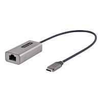 Produktbild för Startech USB-C to Ethernet Adapter, 10/100/1000 Mbps, Gigabit Network Adapter w/ ASIX AX88179A Chip, 1ft/30cm Cable, USB Type C to RJ45 Ethernet Dongle, USB C to LAN Adapter, Windows/macOS/Linux/ChromeOS (US1GC30B2) - nätverksadapter - USB-C - Gigabit Eth