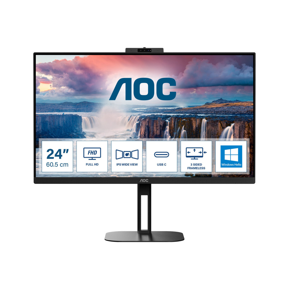 Produktbild för AOC Value-line 24V5CW/BK - V5 series - LED-skärm - Full HD (1080p) - 24" - HDR