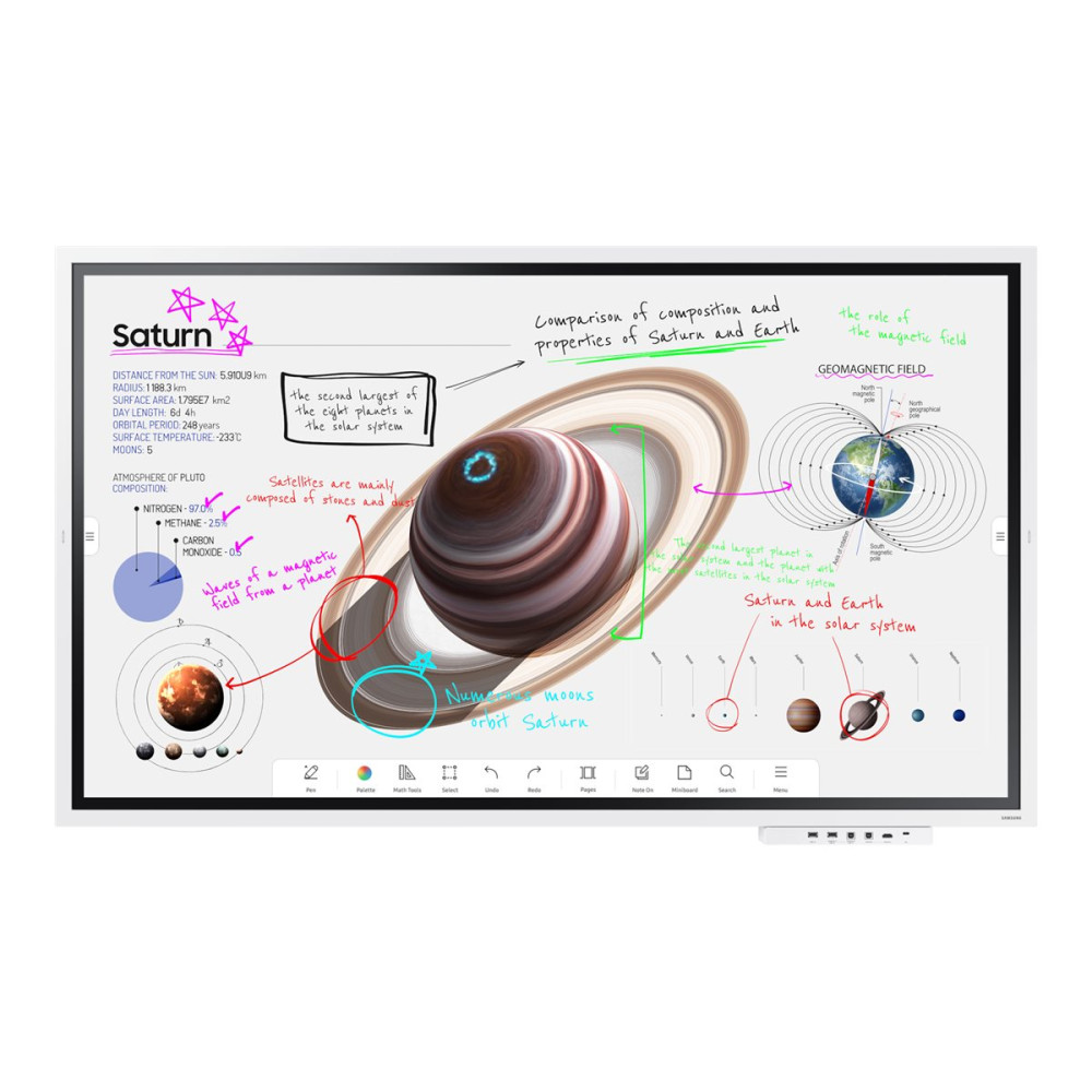 Produktbild för Samsung Flip Pro WM65B WMB Series - 65" Klass (64.5" visbar) LED-bakgrundsbelyst LCD-skärm - 4K - för utbildning/företag