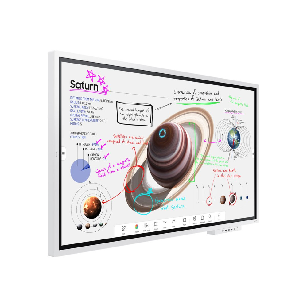 Produktbild för Samsung Flip Pro WM65B WMB Series - 65" Klass (64.5" visbar) LED-bakgrundsbelyst LCD-skärm - 4K - för utbildning/företag
