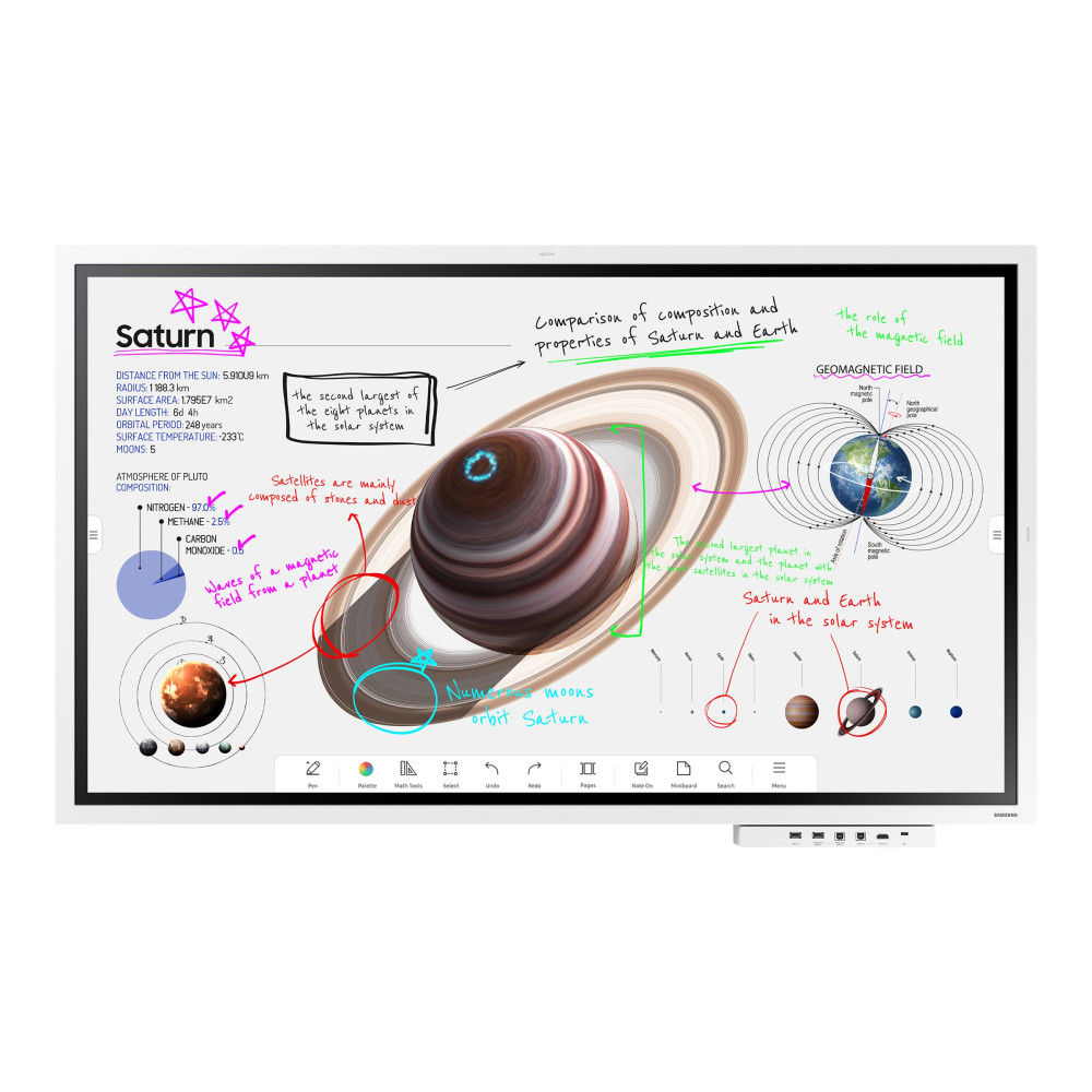 Produktbild för Samsung Flip Pro WM55B WMB Series - 55" LED-bakgrundsbelyst LCD-skärm - 4K - för utbildning/företag
