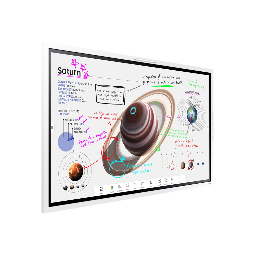 Produktbild för Samsung Flip Pro WM55B WMB Series - 55" LED-bakgrundsbelyst LCD-skärm - 4K - för utbildning/företag