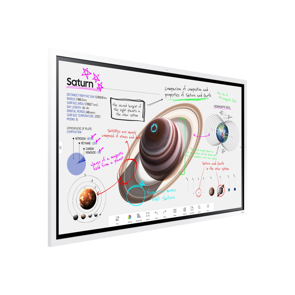 Produktbild för Samsung Flip Pro WM55B WMB Series - 55" LED-bakgrundsbelyst LCD-skärm - 4K - för utbildning/företag