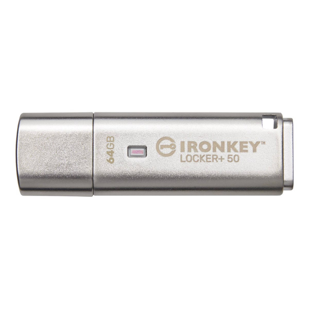 Produktbild för Kingston IronKey Locker+ 50 - USB flash-enhet - 64 GB
