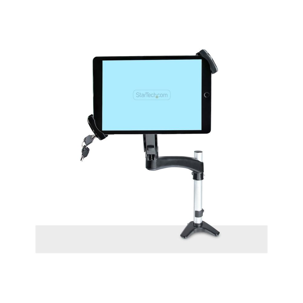Produktbild för StarTech.com VESA Mount Adapter for Tablets 7.9 to 12.5in - Up to 2kg (4.4lb) - 75x75/100x100 VESA Patterns - Universal Anti-Theft Tablet VESA Mount Clamp - Secure Tablet Mount - Black monteringssats - för surfplatta - svart