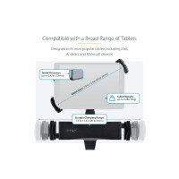 Produktbild för StarTech.com VESA Mount Adapter for Tablets 7.9 to 12.5in - Up to 2kg (4.4lb) - 75x75/100x100 VESA Patterns - Universal Anti-Theft Tablet VESA Mount Clamp - Secure Tablet Mount - Black monteringssats - för surfplatta - svart