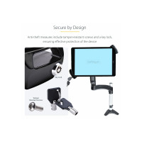 Produktbild för StarTech.com VESA Mount Adapter for Tablets 7.9 to 12.5in - Up to 2kg (4.4lb) - 75x75/100x100 VESA Patterns - Universal Anti-Theft Tablet VESA Mount Clamp - Secure Tablet Mount - Black monteringssats - för surfplatta - svart