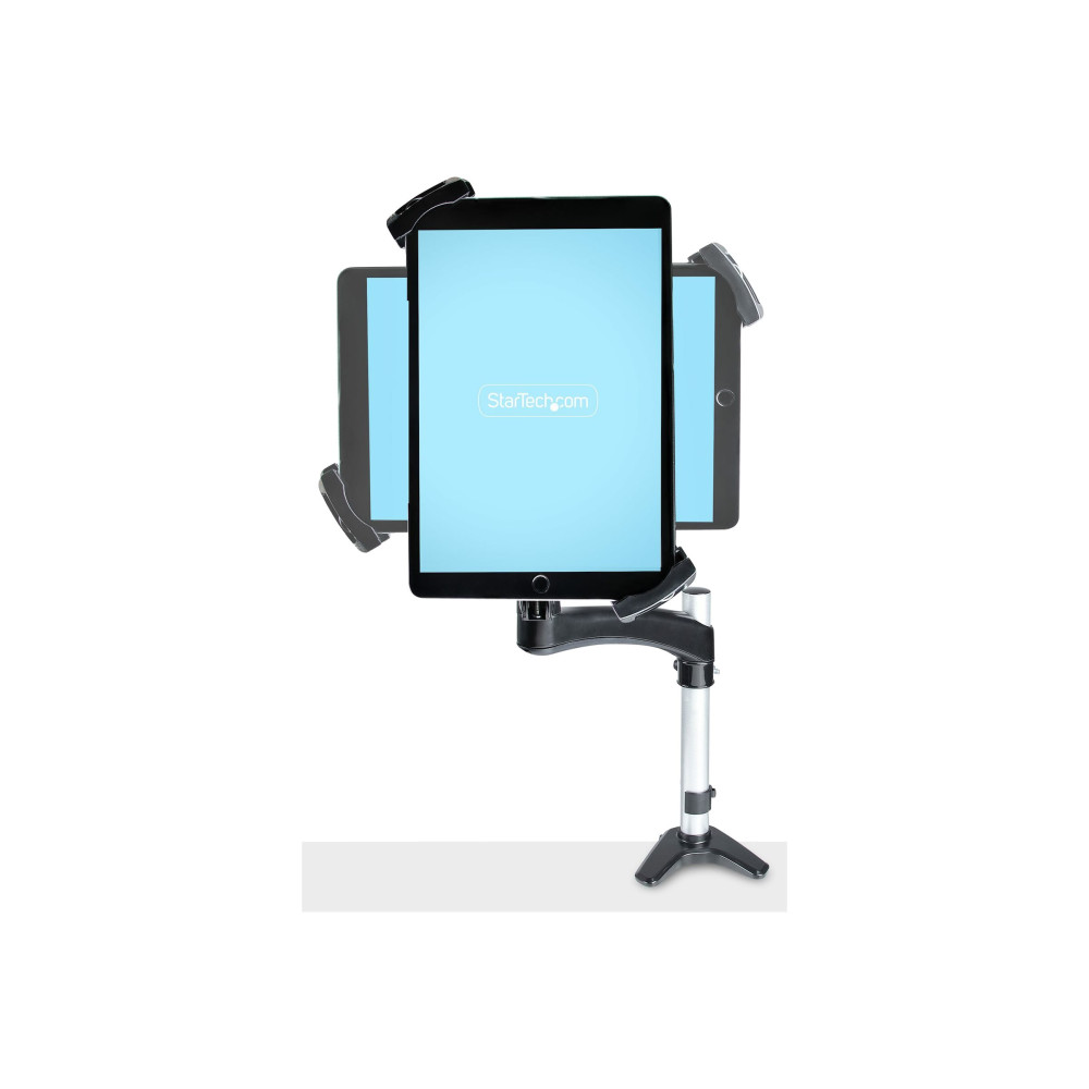 Produktbild för StarTech.com VESA Mount Adapter for Tablets 7.9 to 12.5in - Up to 2kg (4.4lb) - 75x75/100x100 VESA Patterns - Universal Anti-Theft Tablet VESA Mount Clamp - Secure Tablet Mount - Black monteringssats - för surfplatta - svart