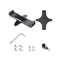 Produktbild för StarTech.com VESA Mount Adapter for Tablets 7.9 to 12.5in - Up to 2kg (4.4lb) - 75x75/100x100 VESA Patterns - Universal Anti-Theft Tablet VESA Mount Clamp - Secure Tablet Mount - Black monteringssats - för surfplatta - svart