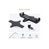 Produktbild för StarTech.com VESA Mount Adapter for Tablets 7.9 to 12.5in - Up to 2kg (4.4lb) - 75x75/100x100 VESA Patterns - Universal Anti-Theft Tablet VESA Mount Clamp - Secure Tablet Mount - Black monteringssats - för surfplatta - svart