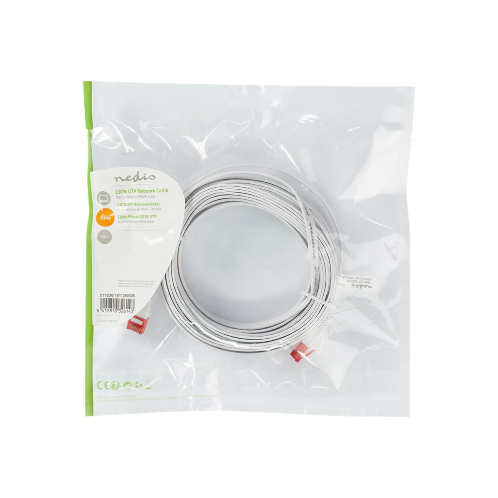 Produktbild för Nedis patch-kabel - 10 m - vit