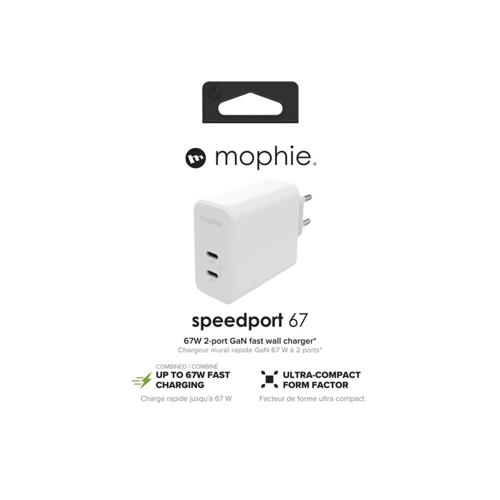 Produktbild för mophie speedport 67 strömadapter - USB-C - 67 watt