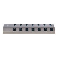 Produktbild för StarTech.com 7-Port Self-Powered USB-C Hub with Individual On/Off Switches, USB 3.0 5Gbps Expansion Hub w/Power Supply, Desktop/Laptop USB-C to USB-A Hub, 7x BC 1.2 (1.5A), USB Type C Hub - USB-C/A Host Cables (5G7AIBS-USB-HUB-EU) - hubb - 7 portar
