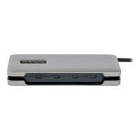 Produktbild för StarTech.com 4-Port USB-C Hub, 4x USB-C Ports, USB 3.1 10Gbps, Portable USB C Hub with 100W Power Delivery Pass-Through, Portable USB Type C Hub w/ 9.8in (25cm) Wrap-Around Cable - USB Expansion Hub (HB31CM4CPD3) - hubb - 4 portar