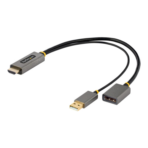 StarTech.com Startech 1ft (30cm) HDMI to DisplayPort Adapter, Active 4K 60Hz HDMI Source to DP Monitor Adapter Cable, USB Bus Powered, HDMI 2.0 to DisplayPort Converter for Laptops/PC - Supports HDR and Ultrawide Displays (128-HDMI-DISPLAYPORT) - adapterkabel - Displa