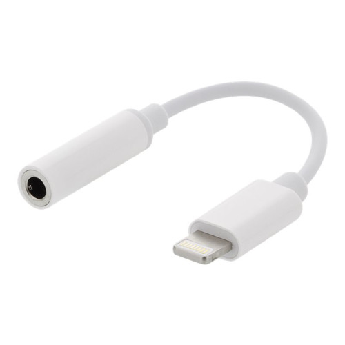 Deltaco EPZI Lightning till hörlursuttag-adapter - Lightning / ljud - 6.5 cm