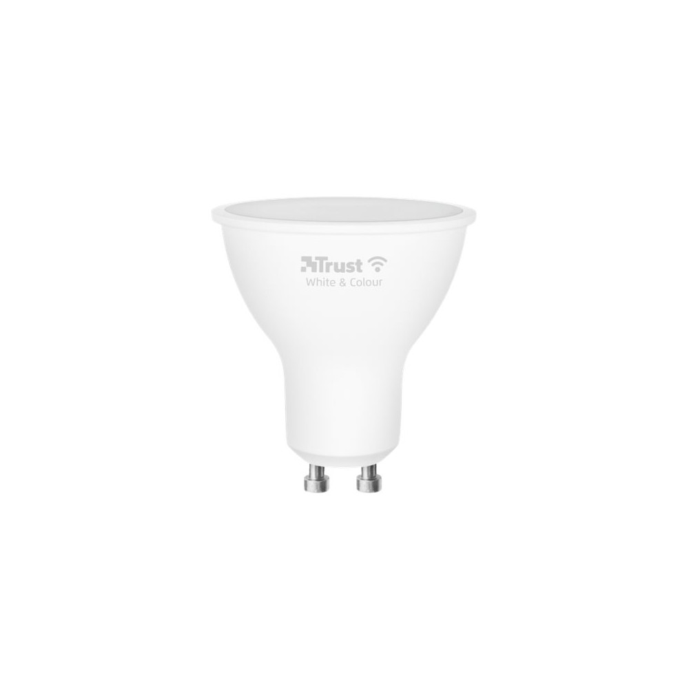 Produktbild för Trust Smart Home - LED-spotlight - GU10 - vit/färg - 1800-6500 K - spotlightskena - vit (paket om 2)
