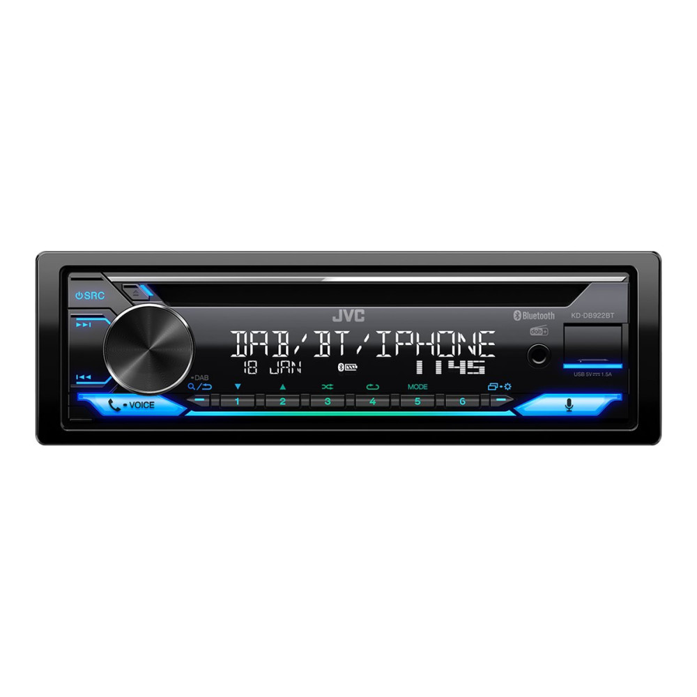 Produktbild för JVC KD-DB922BT - Bil - CD-mottagare - inbyggd enhet - Enkel-DIN