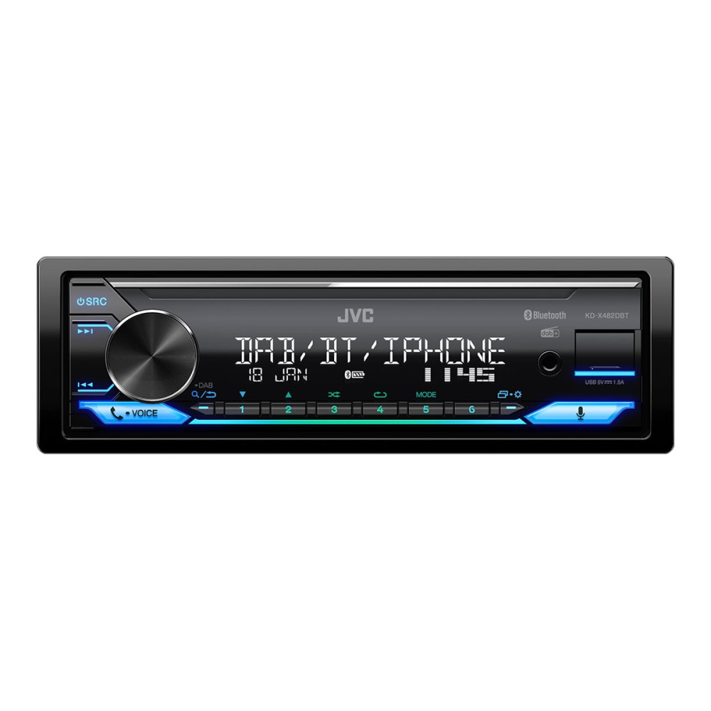 Produktbild för JVC KD-X482DBT - Bil - digital mottagare - inbyggd enhet - Enkel-DIN