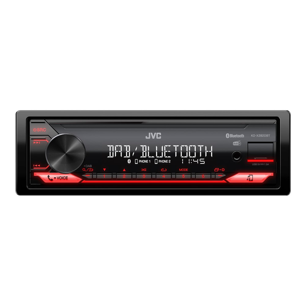 Produktbild för JVC KD-X282DBT - Bil - digital mottagare - inbyggd enhet - Enkel-DIN