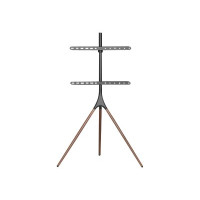 Produktbild för Manhattan TV & Monitor Mount, Tripod Floor Stand, 1 screen, Screen Sizes: 37-65", Black, VESA 200x200 to 600x400mm, Max 32kg, LFD, Lifetime Warranty ställ - stativ - för platt panel - portabel - svart, brun