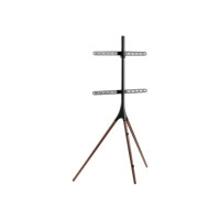 Produktbild för Manhattan TV & Monitor Mount, Tripod Floor Stand, 1 screen, Screen Sizes: 37-65", Black, VESA 200x200 to 600x400mm, Max 32kg, LFD, Lifetime Warranty ställ - stativ - för platt panel - portabel - svart, brun