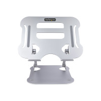 Produktbild för StarTech.com Laptop Stand for Desk, Ergonomic Laptop Stand Adjustable Height, Aluminum, Portable, Supports up to 22lb (10kg), Foldable Laptop Holder for Desk - Angled Notebook Computer Riser/Lift (ADJ-LAPTOP-RISER) - ställ för bärbar dator