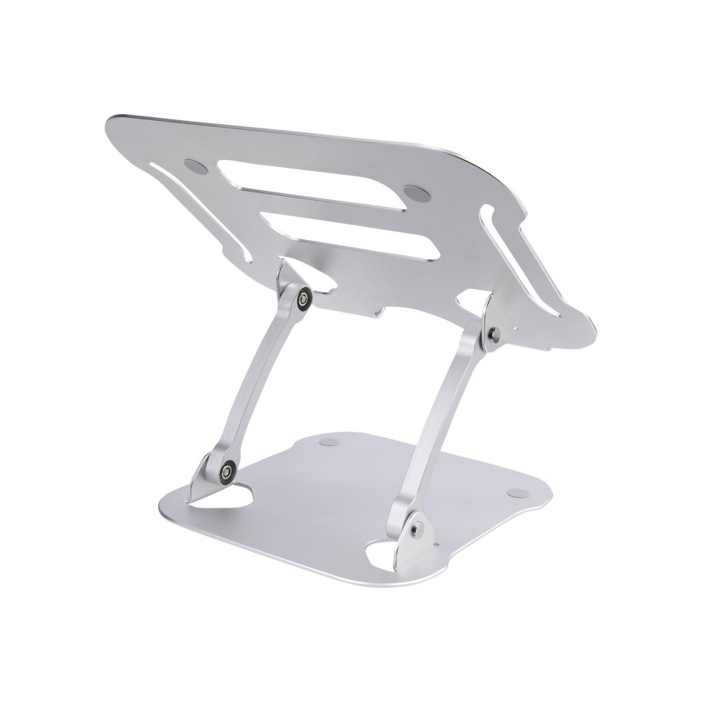 Produktbild för StarTech.com Laptop Stand for Desk, Ergonomic Laptop Stand Adjustable Height, Aluminum, Portable, Supports up to 22lb (10kg), Foldable Laptop Holder for Desk - Angled Notebook Computer Riser/Lift (ADJ-LAPTOP-RISER) - ställ för bärbar dator