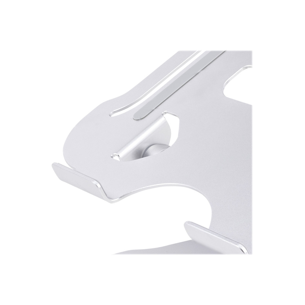 Produktbild för StarTech.com Laptop Stand for Desk, Ergonomic Laptop Stand Adjustable Height, Aluminum, Portable, Supports up to 22lb (10kg), Foldable Laptop Holder for Desk - Angled Notebook Computer Riser/Lift (ADJ-LAPTOP-RISER) - ställ för bärbar dator