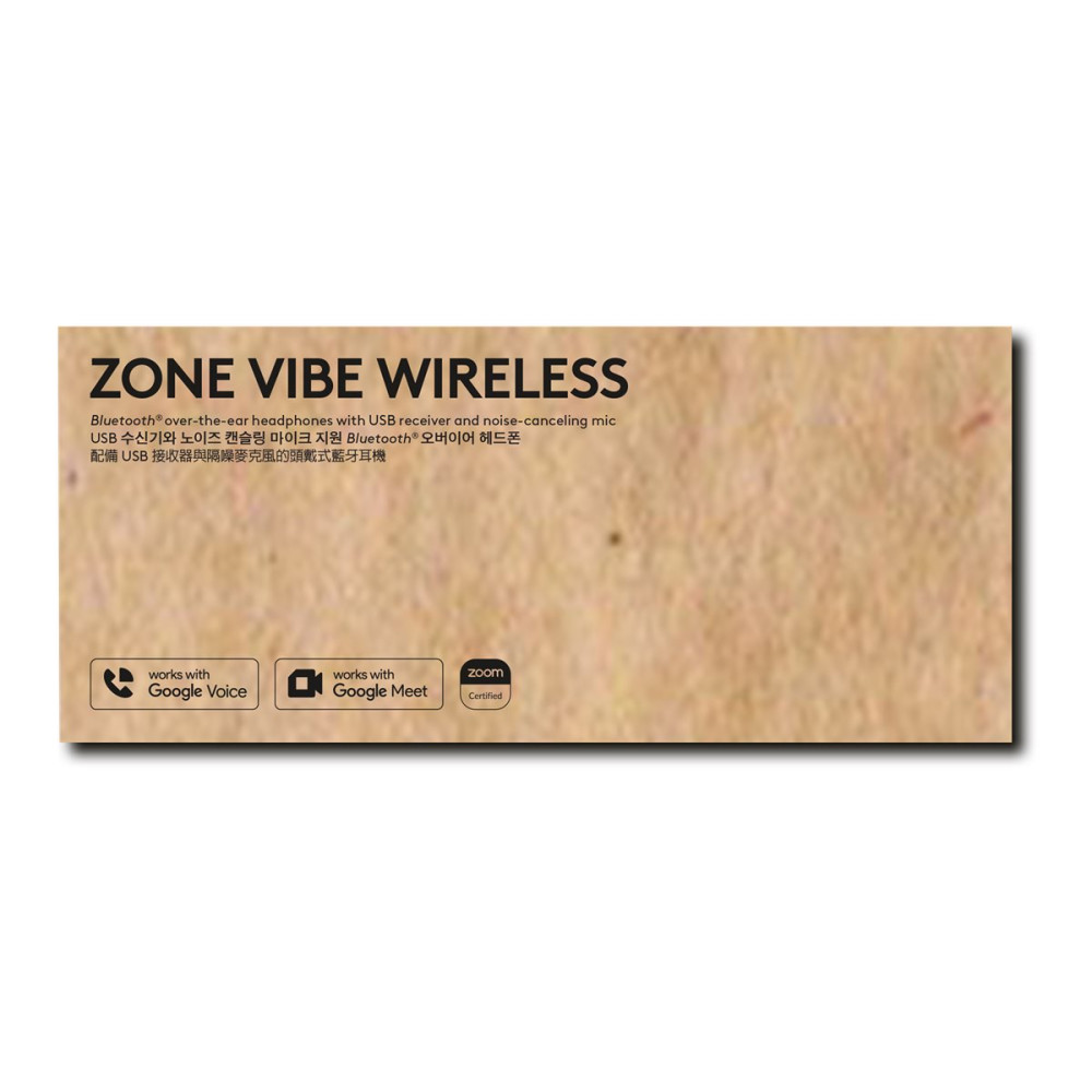 Produktbild för Logitech Zone Vibe Wireless - headset - USB-C via Bluetooth-adapter