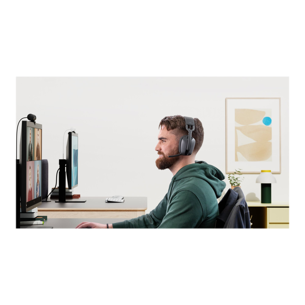 Produktbild för Logitech Zone Vibe Wireless - headset - USB-C via Bluetooth-adapter