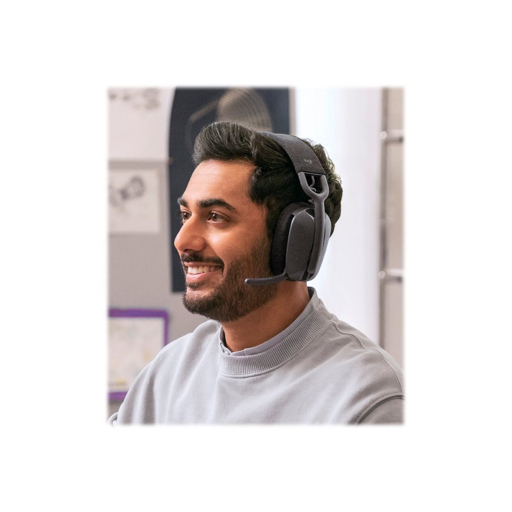 Produktbild för Logitech Zone Vibe Wireless - headset - USB-C via Bluetooth-adapter