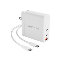 Produktbild för HyperJuice strömadapter - GaN-teknik - USB, 2 x USB-C - 140 watt