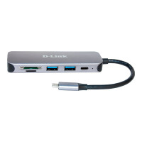 Produktbild för D-Link DUB-2325 - hubb - med kortläsare - 5 portar