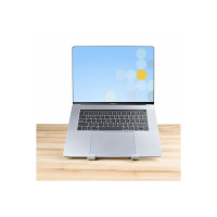 Produktbild för StarTech.com Foldable Laptop Riser Stand, Portable Height Adjustable Ergonomic Laptop Stand, Ventilated Aluminum Frame Supports 22lb (10Kg), Tilt/Raised/Angled Laptop/Tablet Stand, Collapsible Design - ställ för bärbar dator