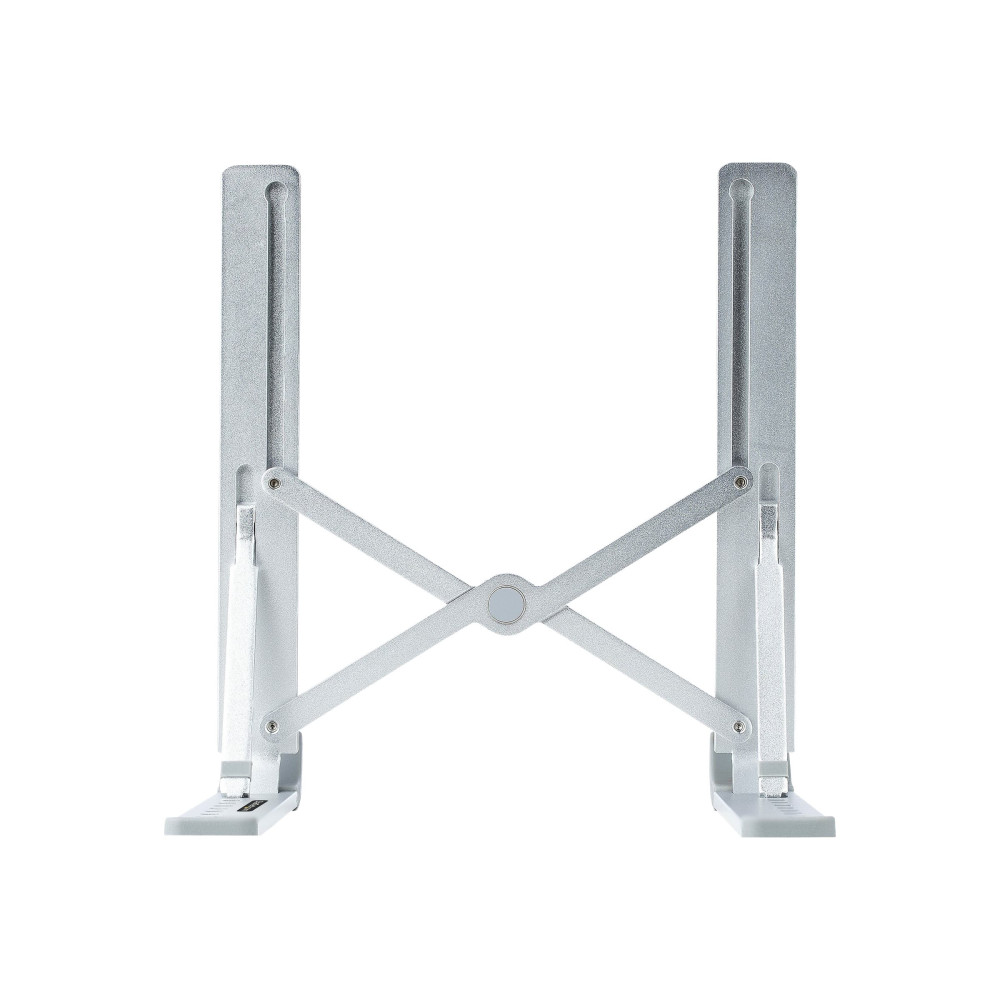 Produktbild för StarTech.com Foldable Laptop Riser Stand, Portable Height Adjustable Ergonomic Laptop Stand, Ventilated Aluminum Frame Supports 22lb (10Kg), Tilt/Raised/Angled Laptop/Tablet Stand, Collapsible Design - ställ för bärbar dator