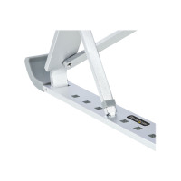 Produktbild för StarTech.com Foldable Laptop Riser Stand, Portable Height Adjustable Ergonomic Laptop Stand, Ventilated Aluminum Frame Supports 22lb (10Kg), Tilt/Raised/Angled Laptop/Tablet Stand, Collapsible Design - ställ för bärbar dator