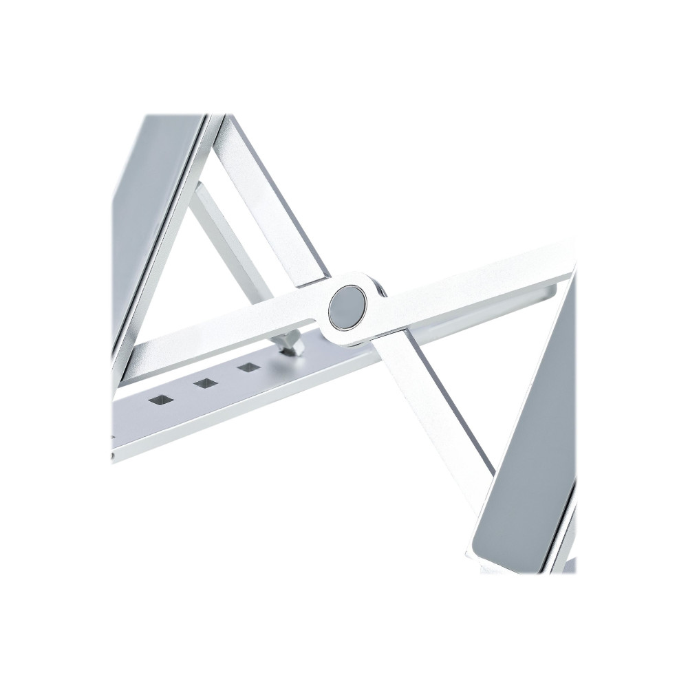 Produktbild för StarTech.com Foldable Laptop Riser Stand, Portable Height Adjustable Ergonomic Laptop Stand, Ventilated Aluminum Frame Supports 22lb (10Kg), Tilt/Raised/Angled Laptop/Tablet Stand, Collapsible Design - ställ för bärbar dator
