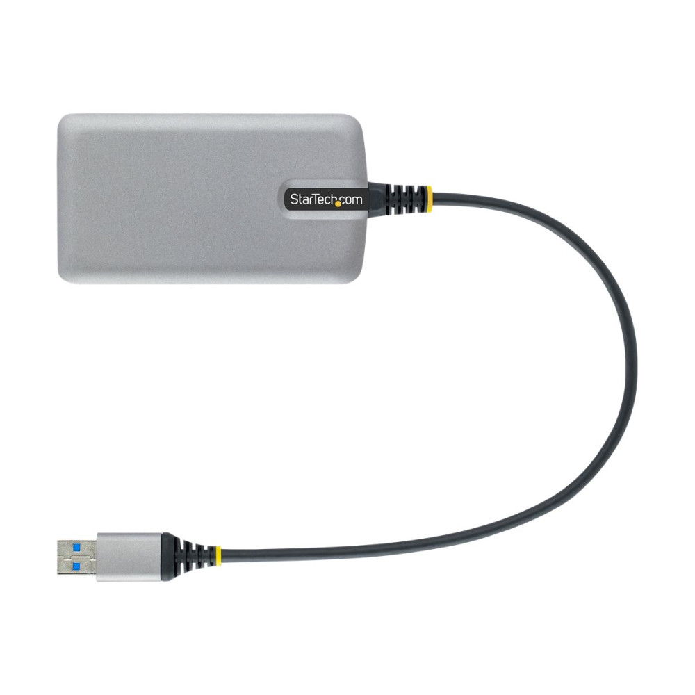 Produktbild för StarTech.com 4-Port USB Hub, USB 3.0 5Gbps, Bus Powered, USB-A to 4x USB-A Hub with Optional Auxiliary Power Input, Portable Desktop/Laptop USB Hub with 1ft (30cm) Attached Cable - USB Expansion Hub (5G4AB-USB-A-HUB) - hubb - 4 portar