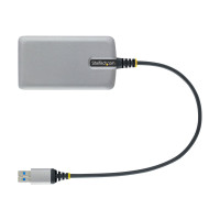Produktbild för StarTech.com 4-Port USB Hub, USB 3.0 5Gbps, Bus Powered, USB-A to 4x USB-A Hub with Optional Auxiliary Power Input, Portable Desktop/Laptop USB Hub with 1ft (30cm) Attached Cable - USB Expansion Hub (5G4AB-USB-A-HUB) - hubb - 4 portar