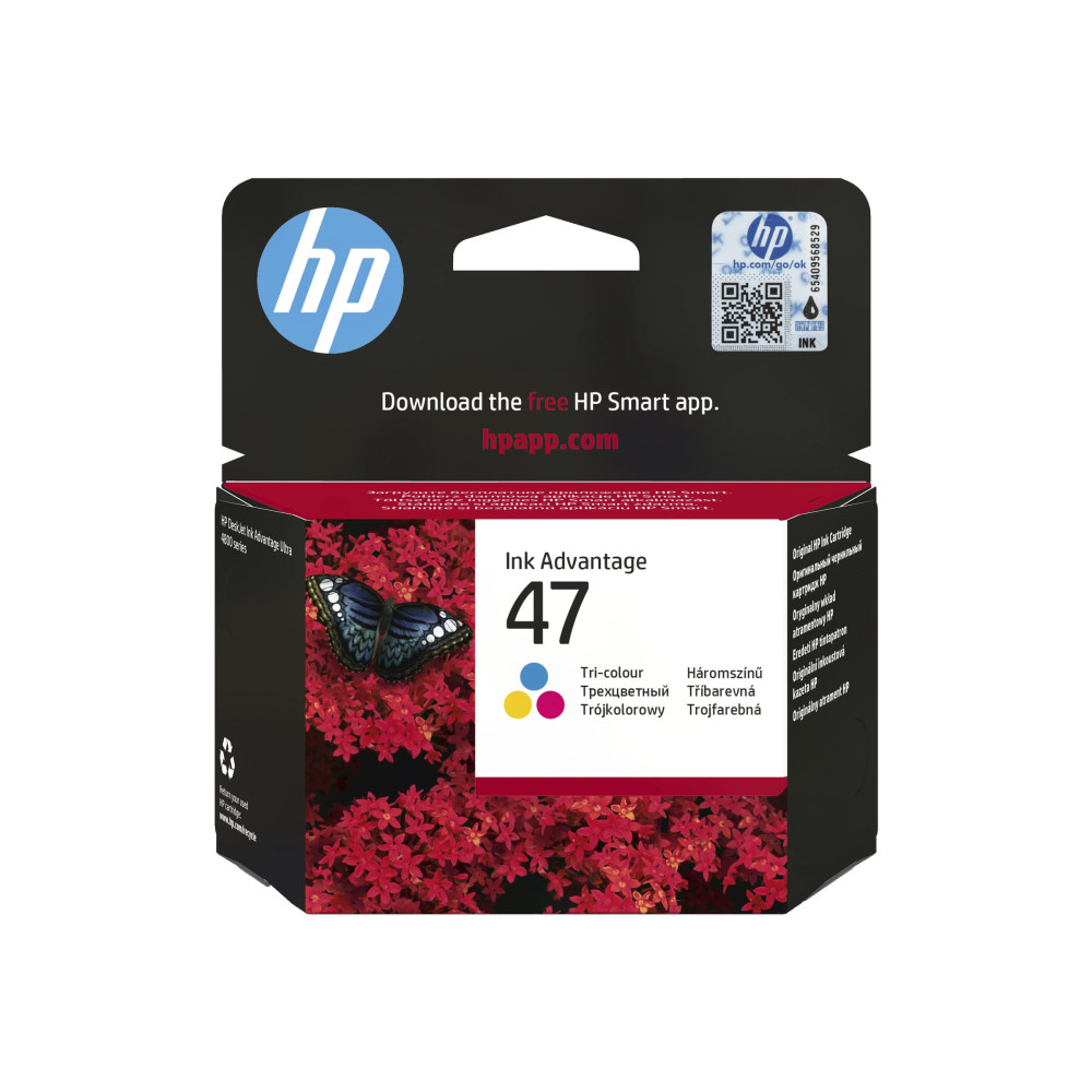 Produktbild för HP 47 - färg (cyan, magenta, gul) - original - bläckpatron