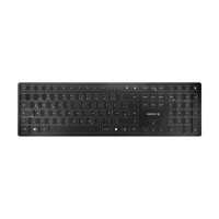 Produktbild för CHERRY KW 9100 SLIM - tangentbord - QWERTZ - tysk - svart, silver Inmatningsenhet