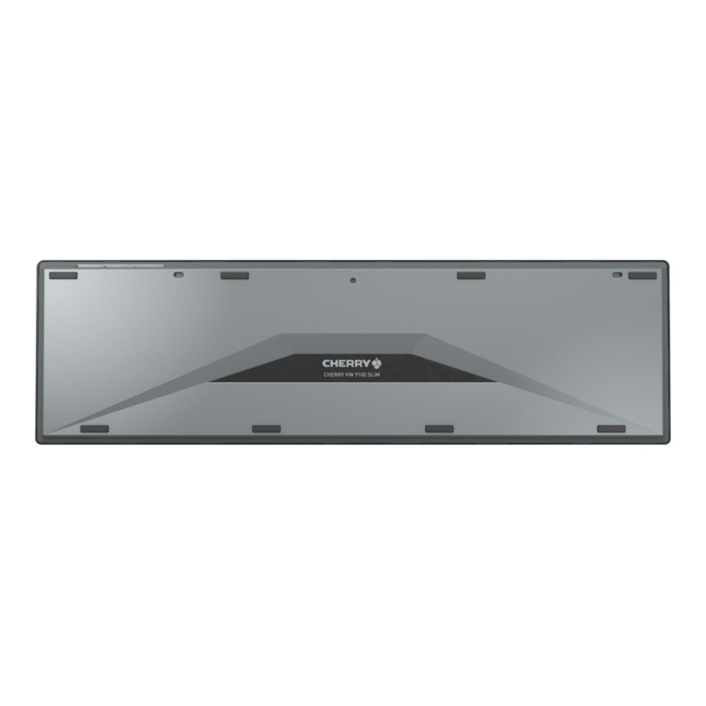 Produktbild för CHERRY KW 9100 SLIM - tangentbord - QWERTZ - tysk - svart, silver Inmatningsenhet