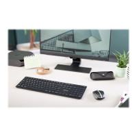 Produktbild för CHERRY KW 9100 SLIM - tangentbord - QWERTZ - tysk - svart, silver Inmatningsenhet